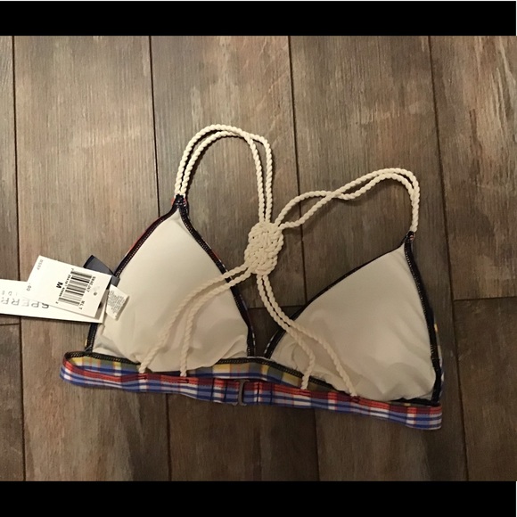 Sperry 🆕 with tags beautiful plaid bikini top - Picture 2 of 4